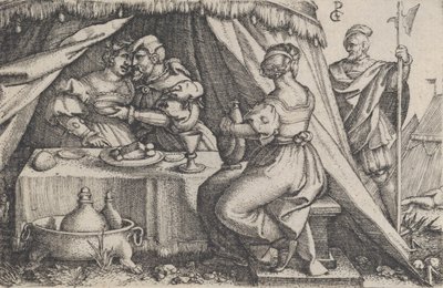 Judith und Holofernes beim Essen von Georg Pencz