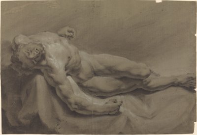Ein liegender männlicher Akt von Georg Raphael Donner