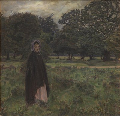 Unkraut. Eine Frau in einer Landschaft von Georg Seligmann