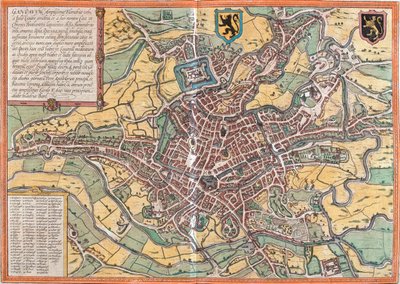 Gent, Belgien von Georg and Hogenberg Franz (1535 90) Braun