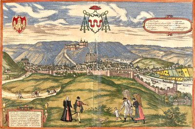 Huy, Belgien von Georg and Hogenberg Franz (1535 90) Braun