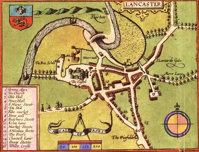 Lancaster, England von Georg and Hogenberg Franz (1535 90) Braun