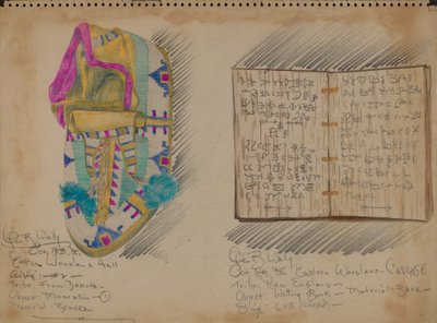 Mokassin und Schreibbuch von George B. Wally