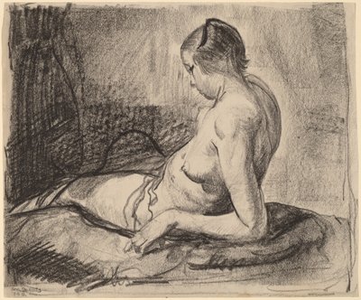 Liegendes nacktes Mädchen von George Bellows
