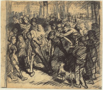 Straßenkampf [recto] von George Bellows