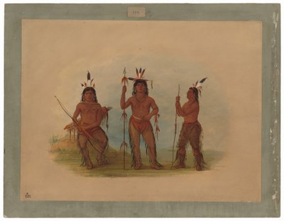 Aleutischer Häuptling und zwei Krieger von George Catlin