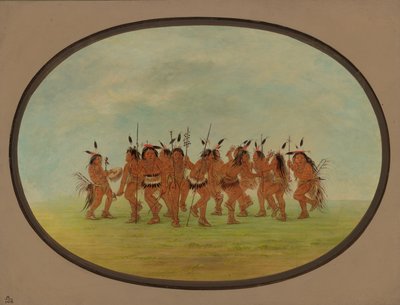 Amüsanter Tanz - Sioux, 1861-1869 von George Catlin