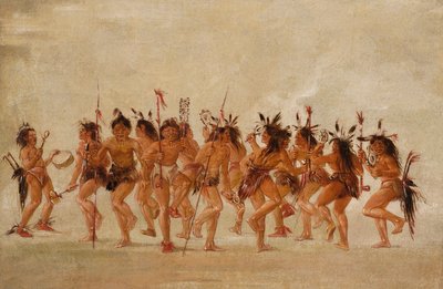 Tanz der Bettler, Mündung des Teton River von George Catlin
