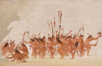 Tanz der Krieger, Ojibwa von George Catlin