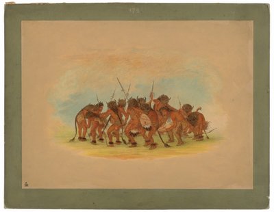 Büffeltanz - Mandan von George Catlin