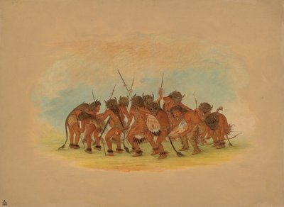 Buffalo-Tanz - Mandan von George Catlin