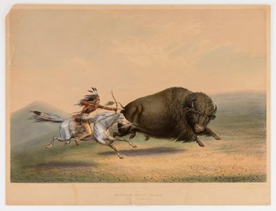 Büffeljagd, Verfolgung--Nr. 5 von George Catlin