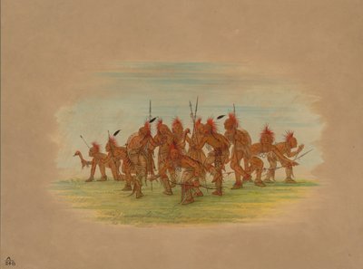 Entdeckungstanz - Saukie, 1861 von George Catlin