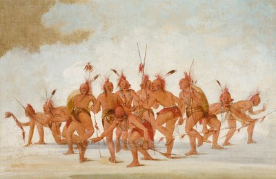 Entdeckungstanz, Sac und Fox, 1835-1837 von George Catlin