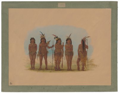 Fünf Kariben-Indianer von George Catlin