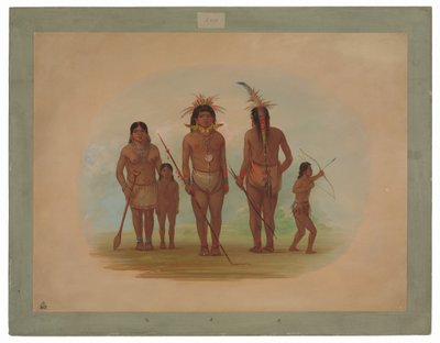 Fünf Iquito-Indianer von George Catlin