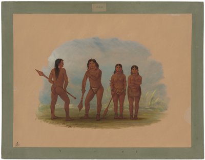 Vier Angustura-Indianer von George Catlin