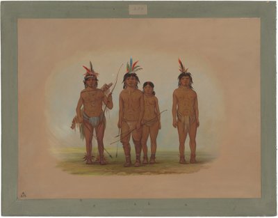 Vier Macouchi-Indianer von George Catlin