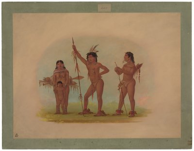 Vier Mura-Indianer von George Catlin