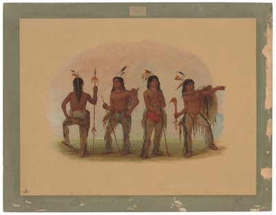 Vier Navaho-Krieger von George Catlin