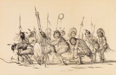 Indianer im Kreis, tanzend--Nr. 30 von George Catlin