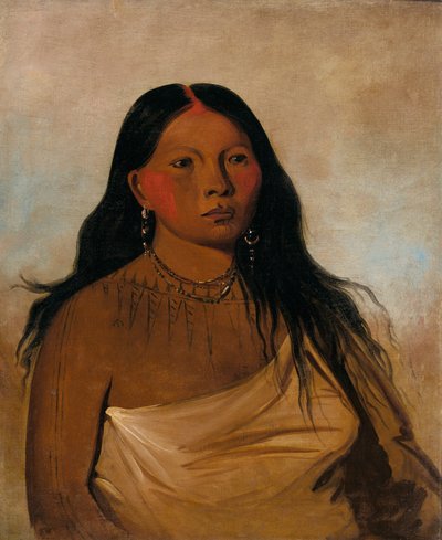 Káh-kée-tsee, Schenkel, eine Wichita-Frau von George Catlin