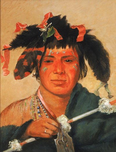 Ko-mán-i-kin-o-haw, Kleiner Wal, ein Tapferer von George Catlin