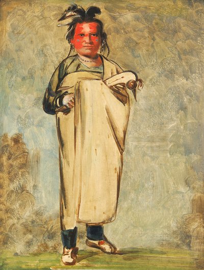 Káw-kaw-ne-chóo-a, ein Tapferer, 1828 von George Catlin