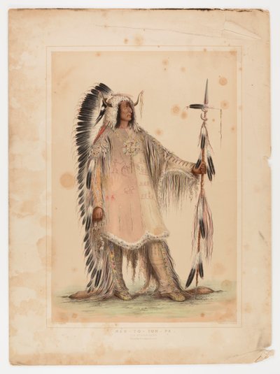 Mah-to-toh-pa, der Mandan-Häuptling von George Catlin