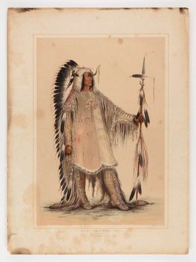 Mah-to-toh-pa, der Mandan-Häuptling von George Catlin