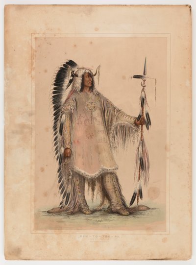 Mah-to-toh-pa, der Mandan-Häuptling von George Catlin