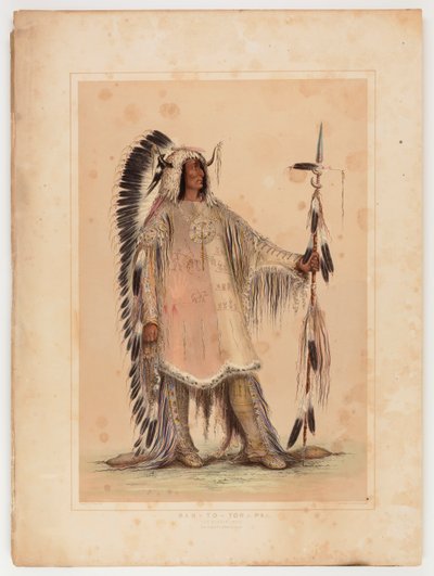 Mah-to-toh-pa, der Mandan-Häuptling von George Catlin