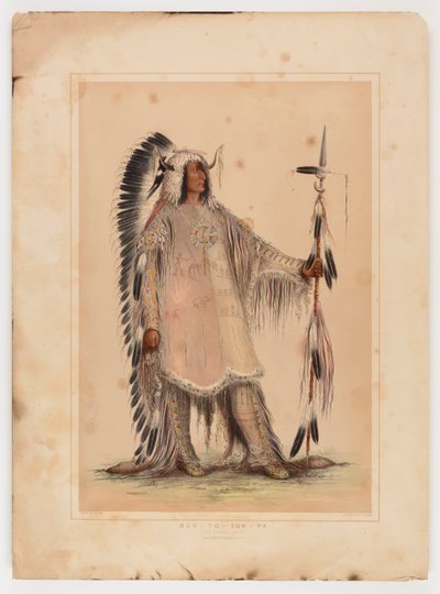 Mah-to-toh-pa, der Mandan-Häuptling von George Catlin