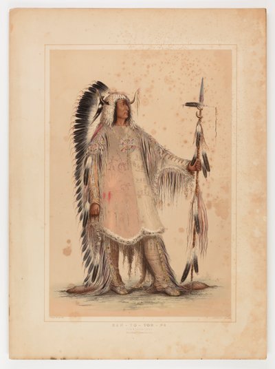 Mah-to-toh-pa, der Mandan-Häuptling von George Catlin