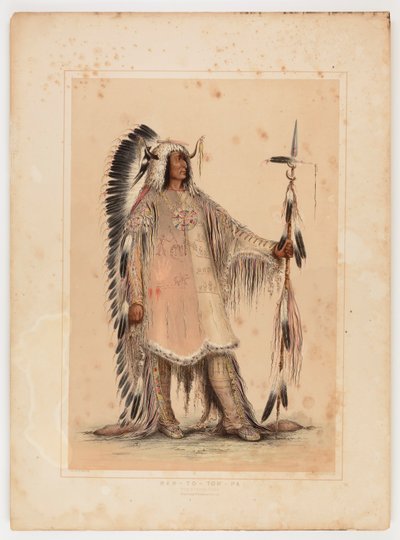 Mah-to-toh-pa, der Mandan-Häuptling von George Catlin