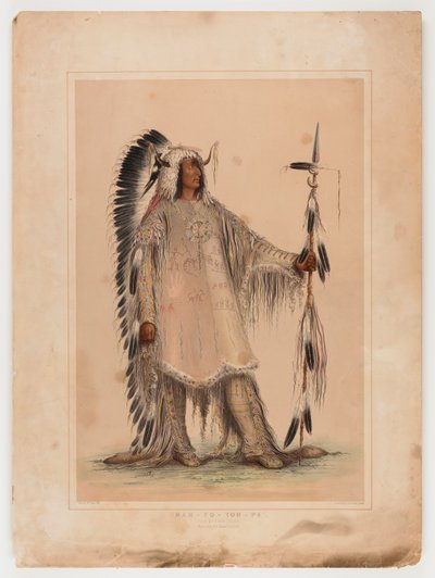 Mah-to-toh-pa, der Mandan-Häuptling von George Catlin