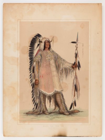 Mah-to-toh-pa, der Mandan-Häuptling von George Catlin