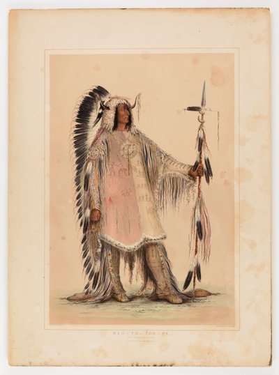 Mah-to-toh-pa, der Mandan-Häuptling von George Catlin