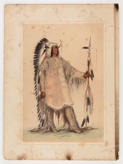 Mah-to-toh-pa, der Mandan-Häuptling von George Catlin