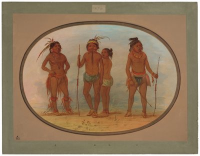 Mitglieder des Botocudo-Stammes von George Catlin