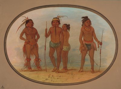 Mitglieder des Botocudo-Stammes von George Catlin