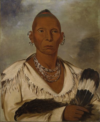 Múk-a-tah-mish-o-káh-kaik, Black Hawk, bedeutender Sac-Häuptling von George Catlin