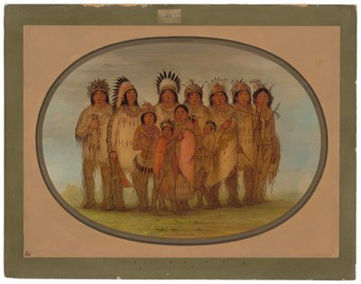 Ojibbeway-Indianer in Paris von George Catlin