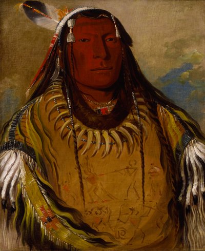 Pa-ris-ka-roó-pa, Zwei Krähen, ein Häuptling von George Catlin