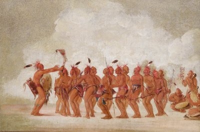 Sklaventanz, Sac und Fox, 1835-1837 von George Catlin