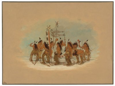 Schneeschuhtanz - Ojibbeway von George Catlin