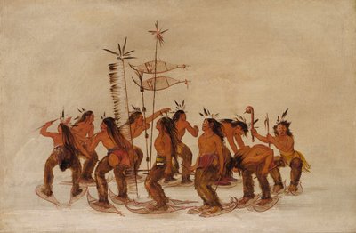 Schneeschuh-Tanz beim ersten Schneefall von George Catlin