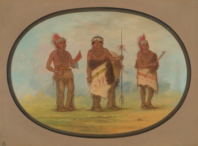 Drei Iowa-Indianer, 1861-1869 von George Catlin
