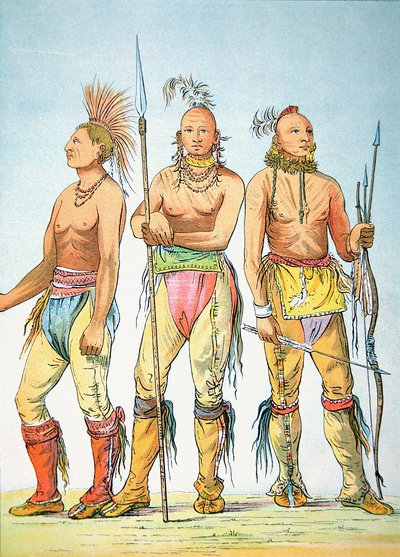 Drei Osage-Krieger von George Catlin