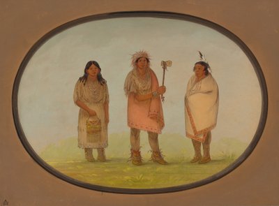 Drei Piankeshaw-Indianer von George Catlin